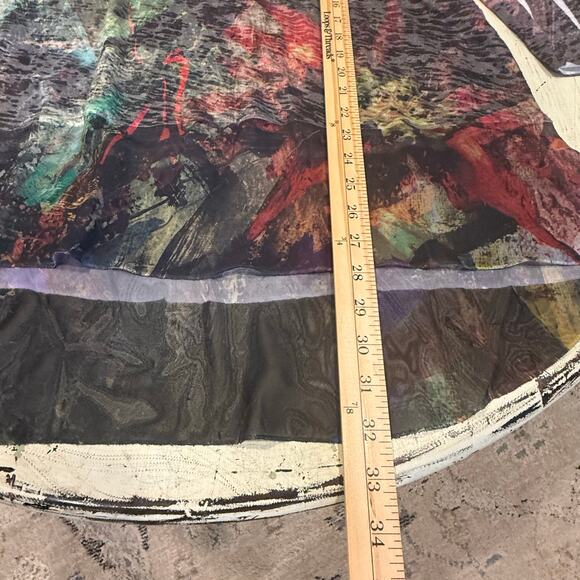 Jess & Jane Colorful Top Size XL Boho Art to Wear Funky - Picture 5 of 7